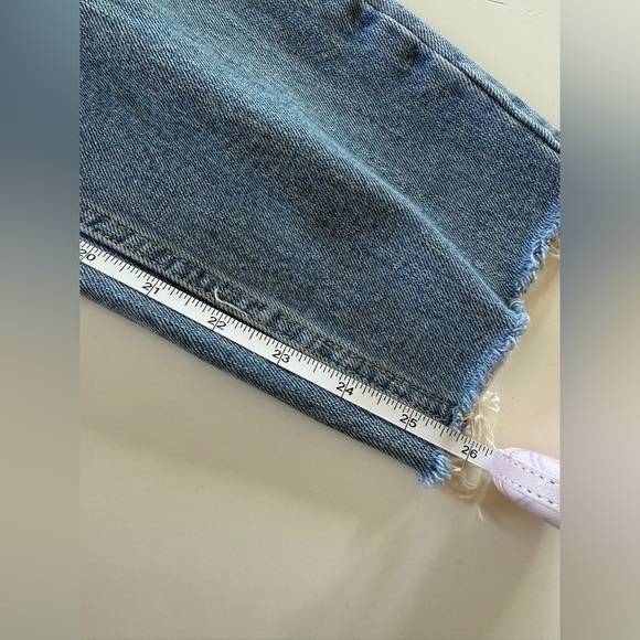 Free People-We the Free-High Rise-Distressed-Button Fly-Jeans-Denim-Crop-Sz 28 - Picture 7 of 9